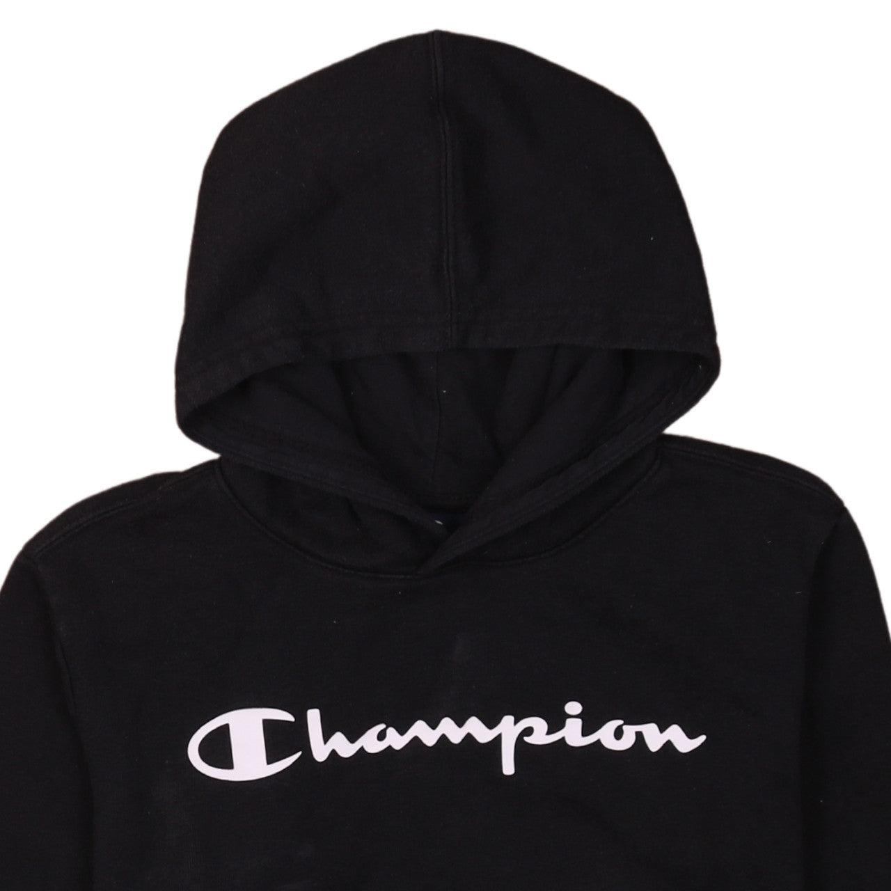 Champion Boys Black Pullover Hoodie 13-14 Years Fleece Logo Sweatshirt