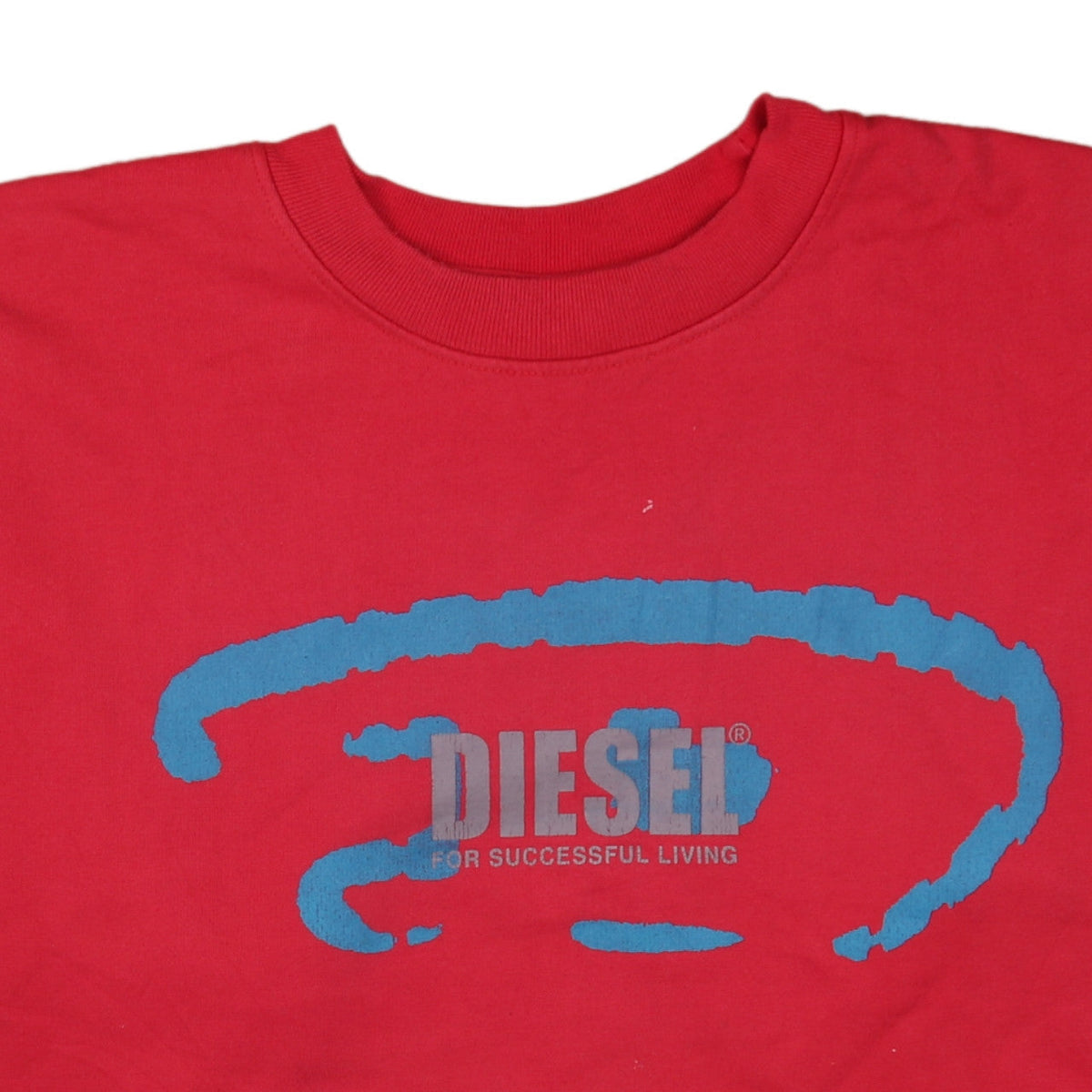 Diesel Mens Red XL Pullover Graphic Logo Sweatshirt