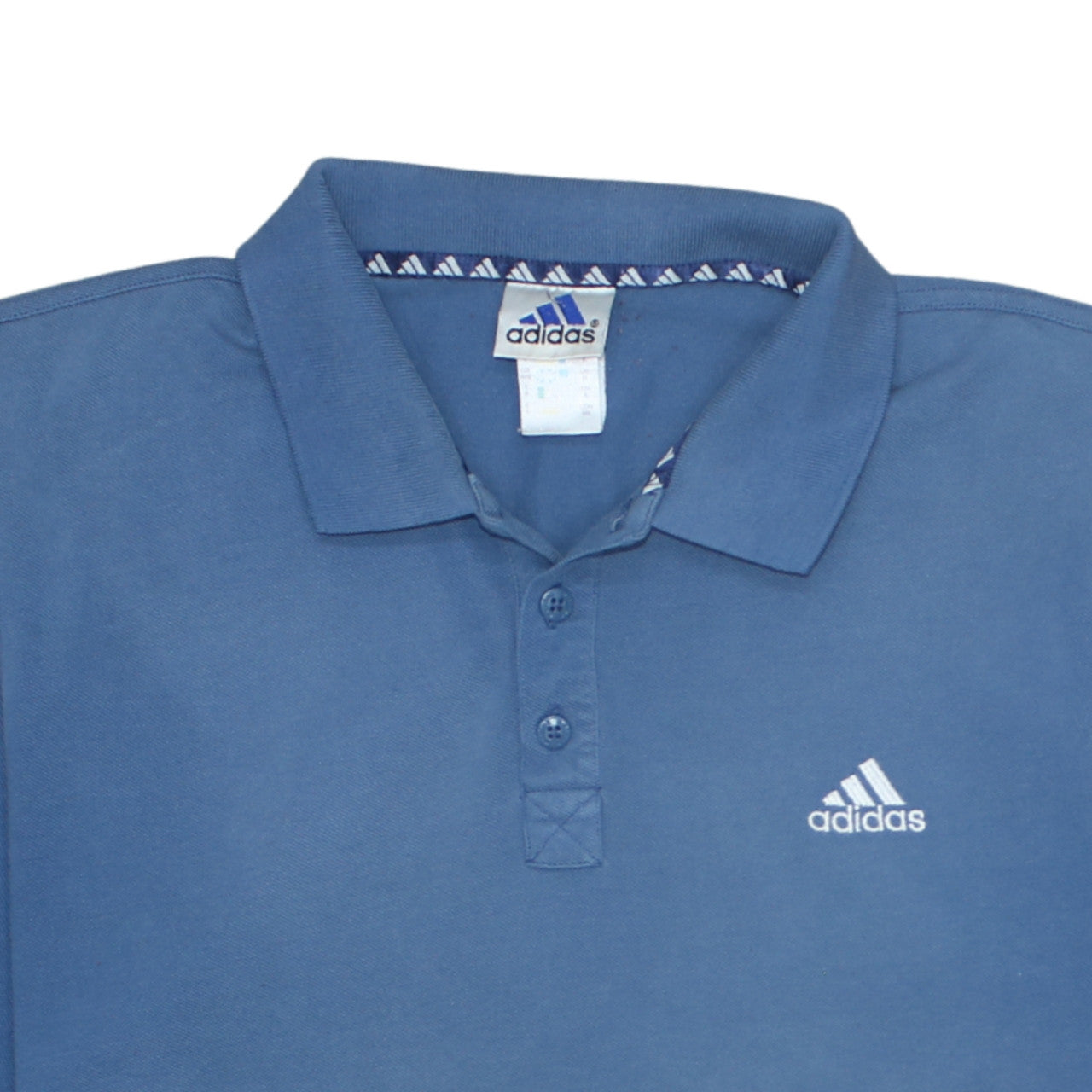 adidas Men's Blue Cotton Blend Polo Shirt Size M