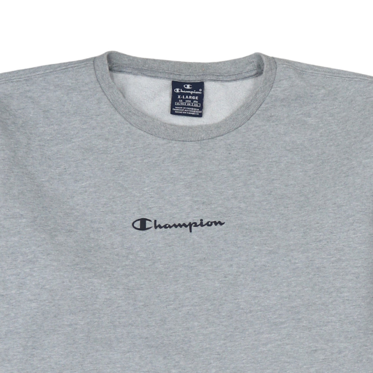 Champion Men's Grey XL Classic Crew Neck Sweatshirt