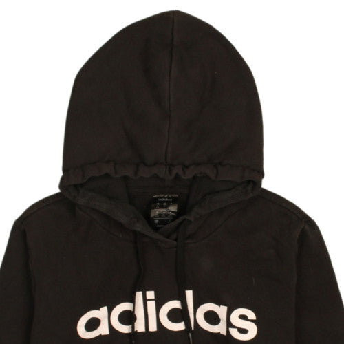 Adidas Womens Black Pullover Hoodie Sweatshirt Size 12-14