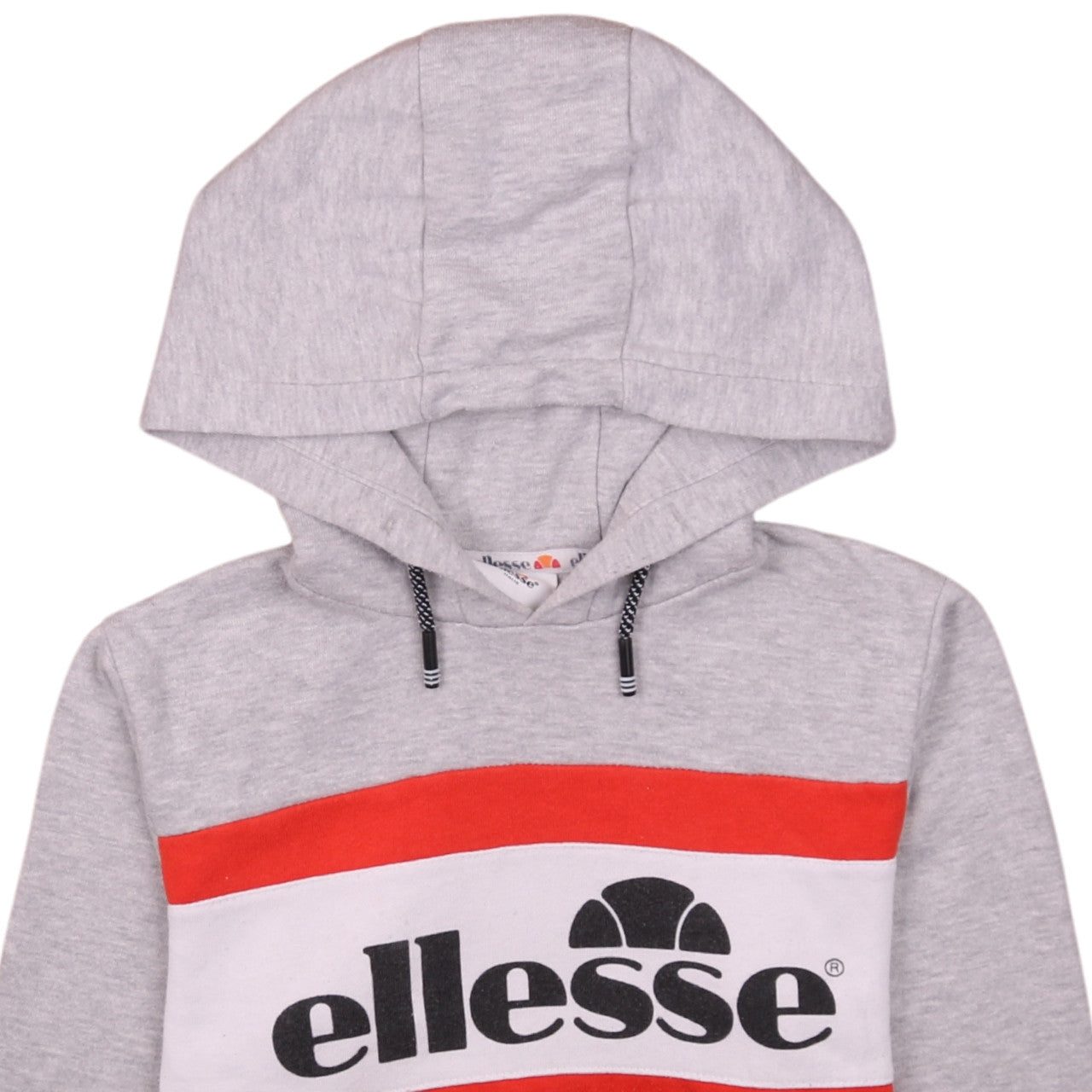Ellesse Boys Grey Pullover Hoodie 12 Years Logo Colourblock Sportswear