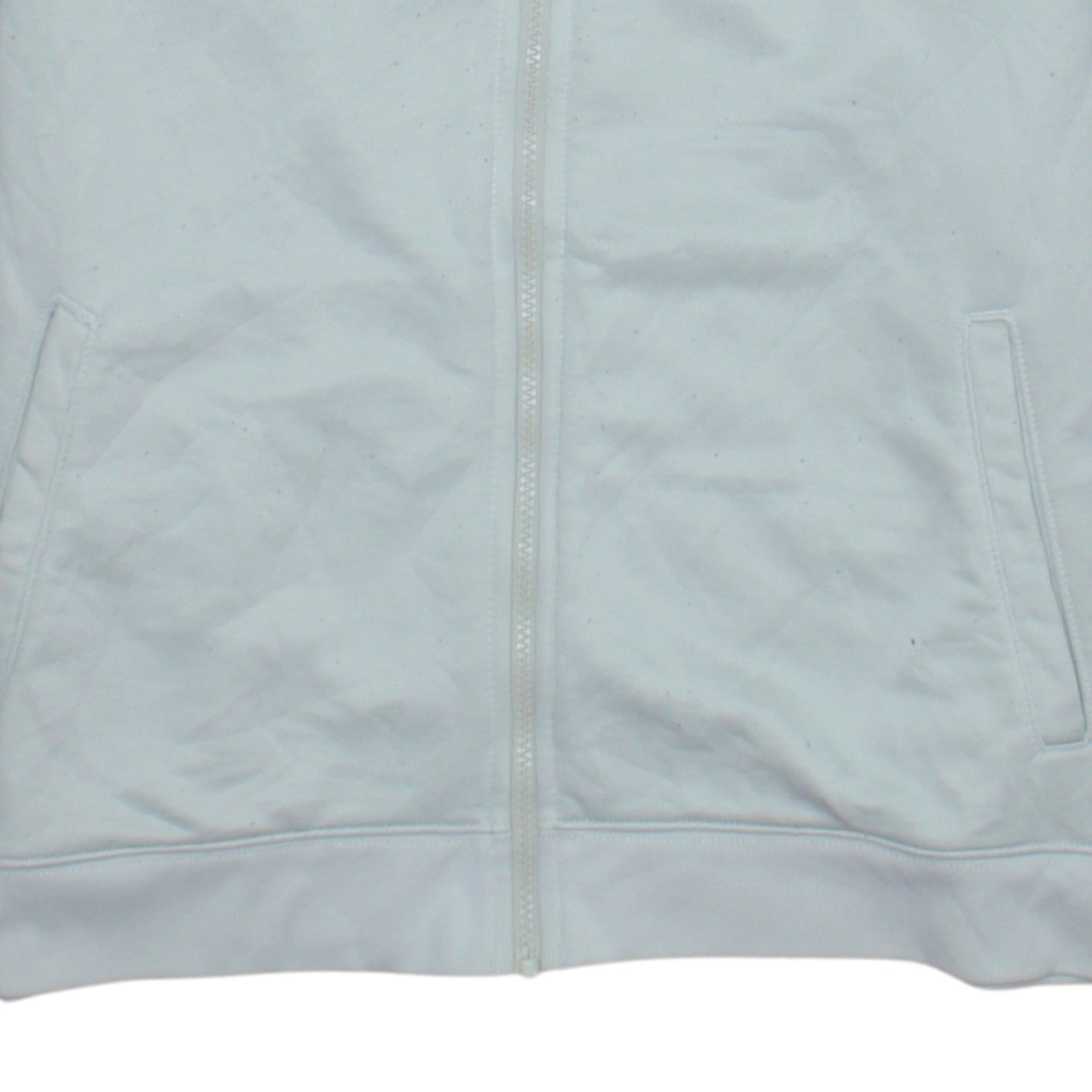 Nike Men's White Track Jacket L Full Zip Polyester Sportswear