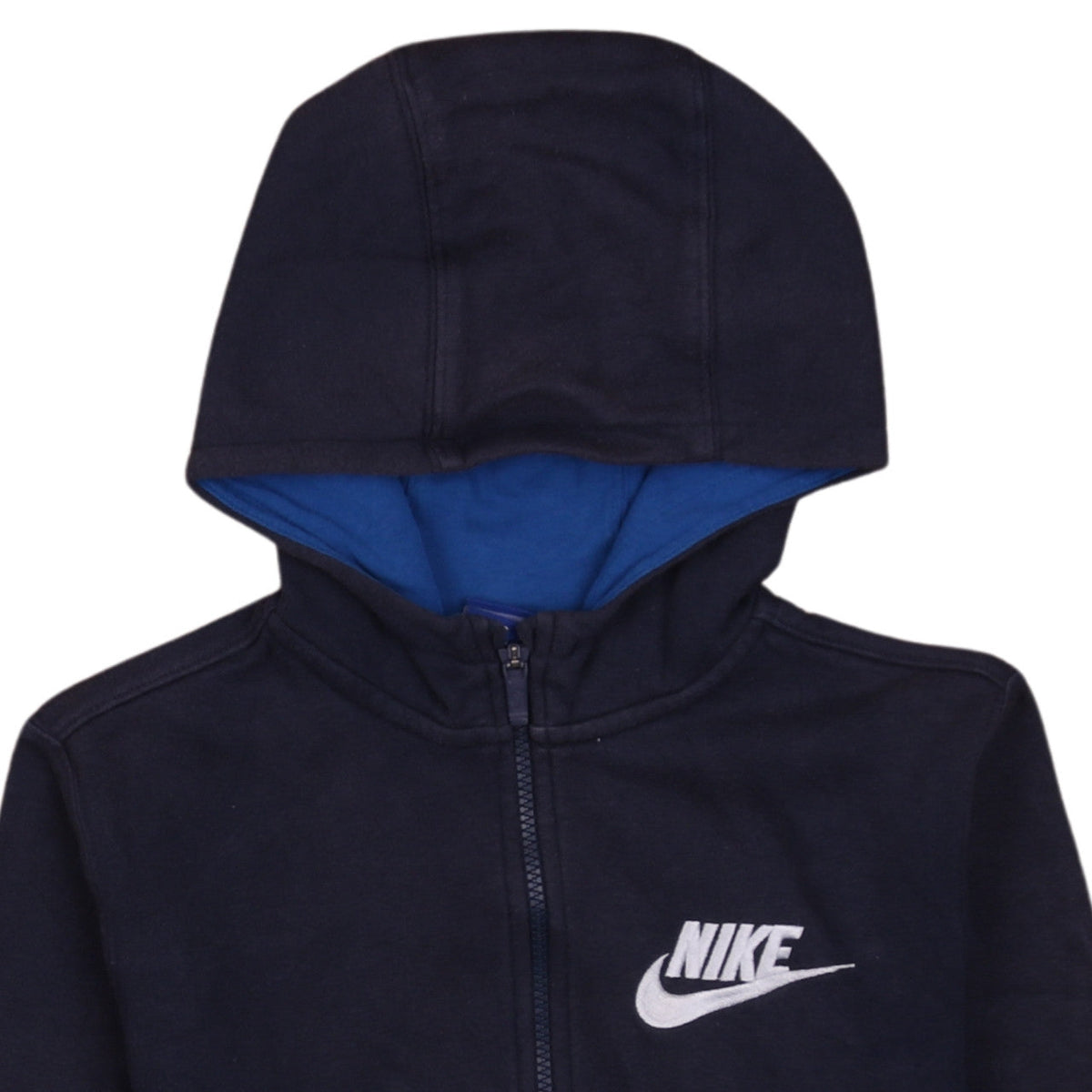 Nike Boys Blue Full Zip Hoodie 12-13 Years Fleece Casual Sweatshirt
