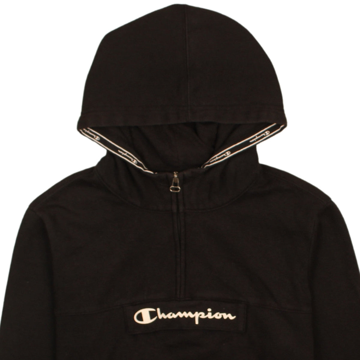 Champion Boys Black Pullover Hoodie 13-14 Years Logo Fleece Sweatshirt