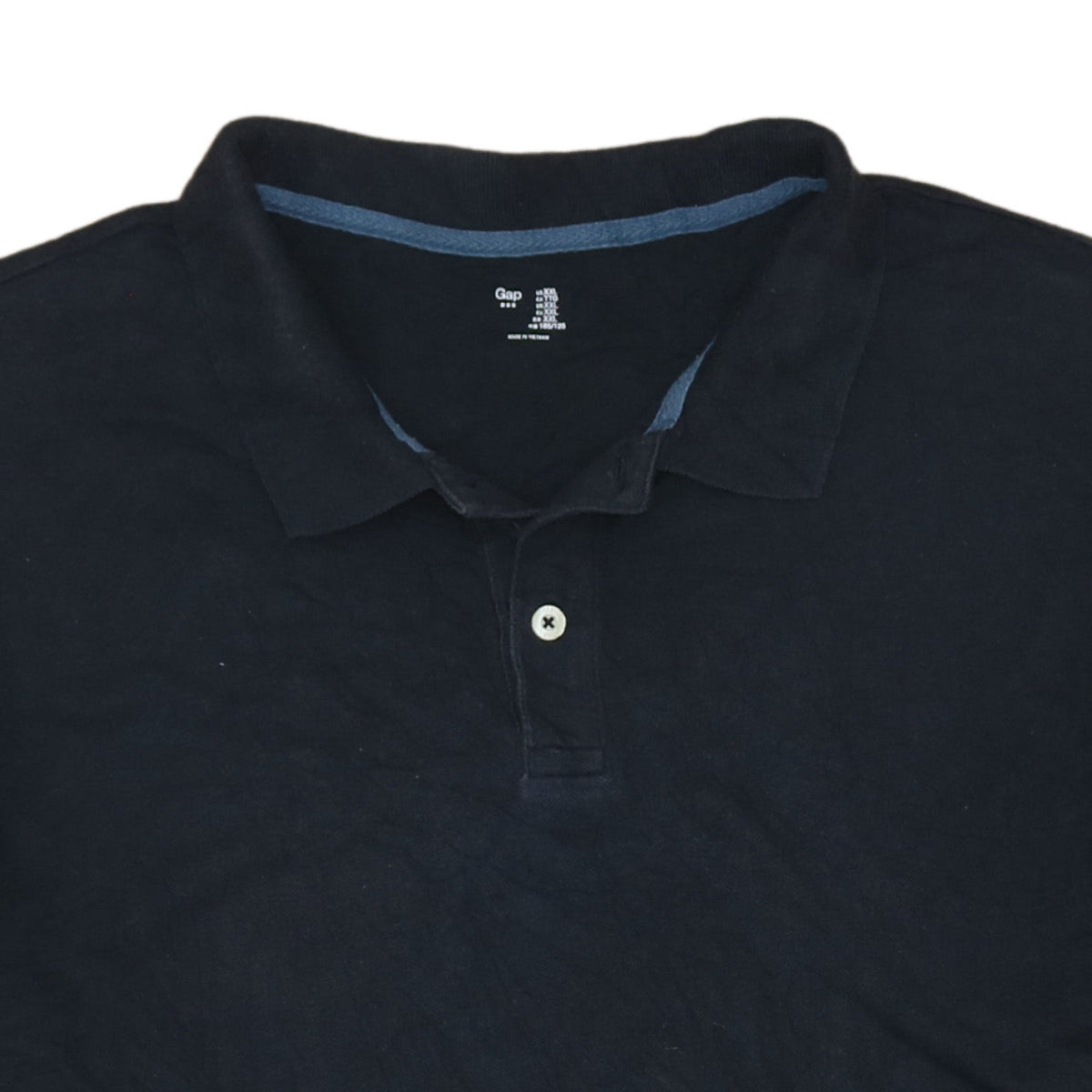 Gap Men's Black 2XL Cotton Short Sleeve Polo Shirt