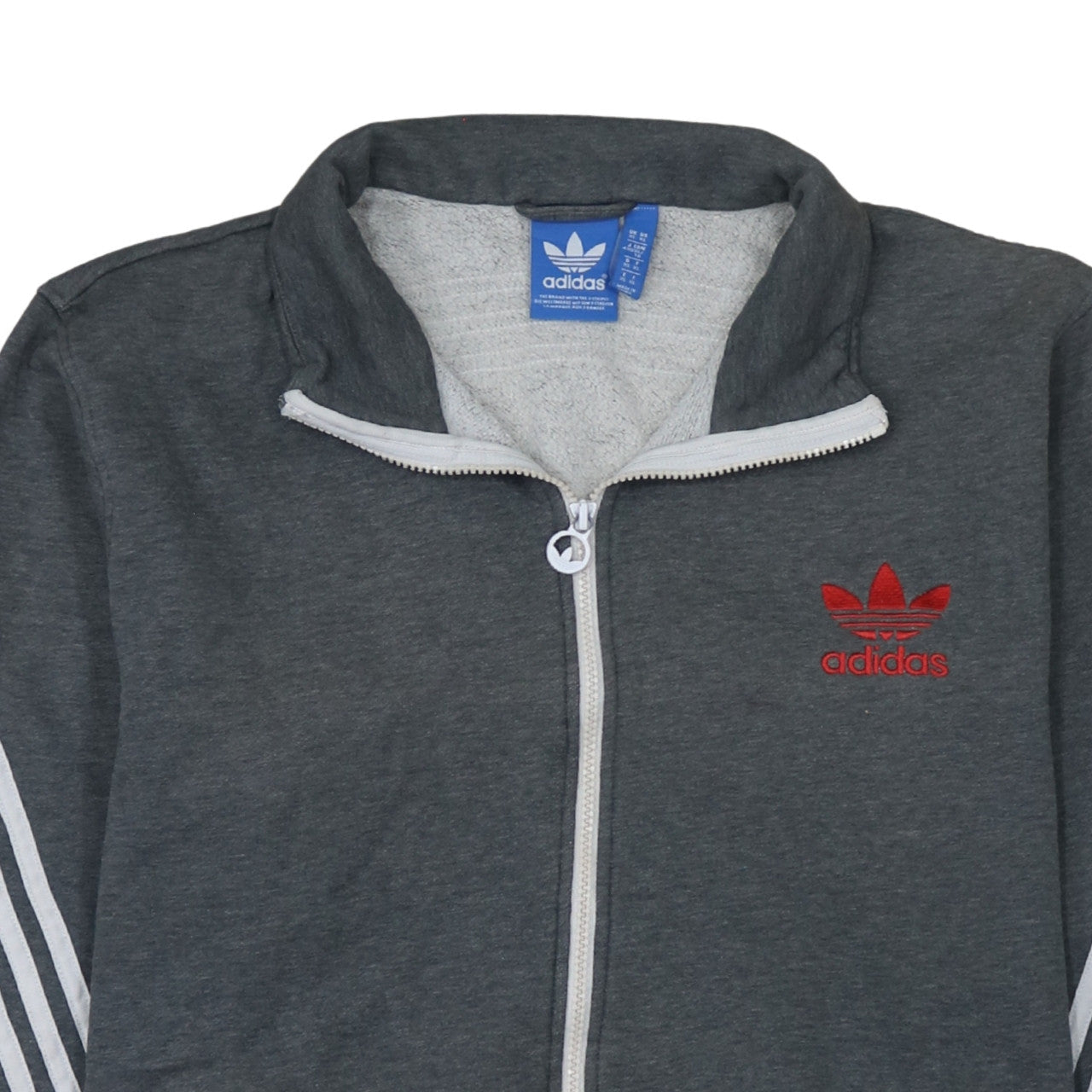 Adidas Men's Grey XL Track Jacket Full Zip Sportswear