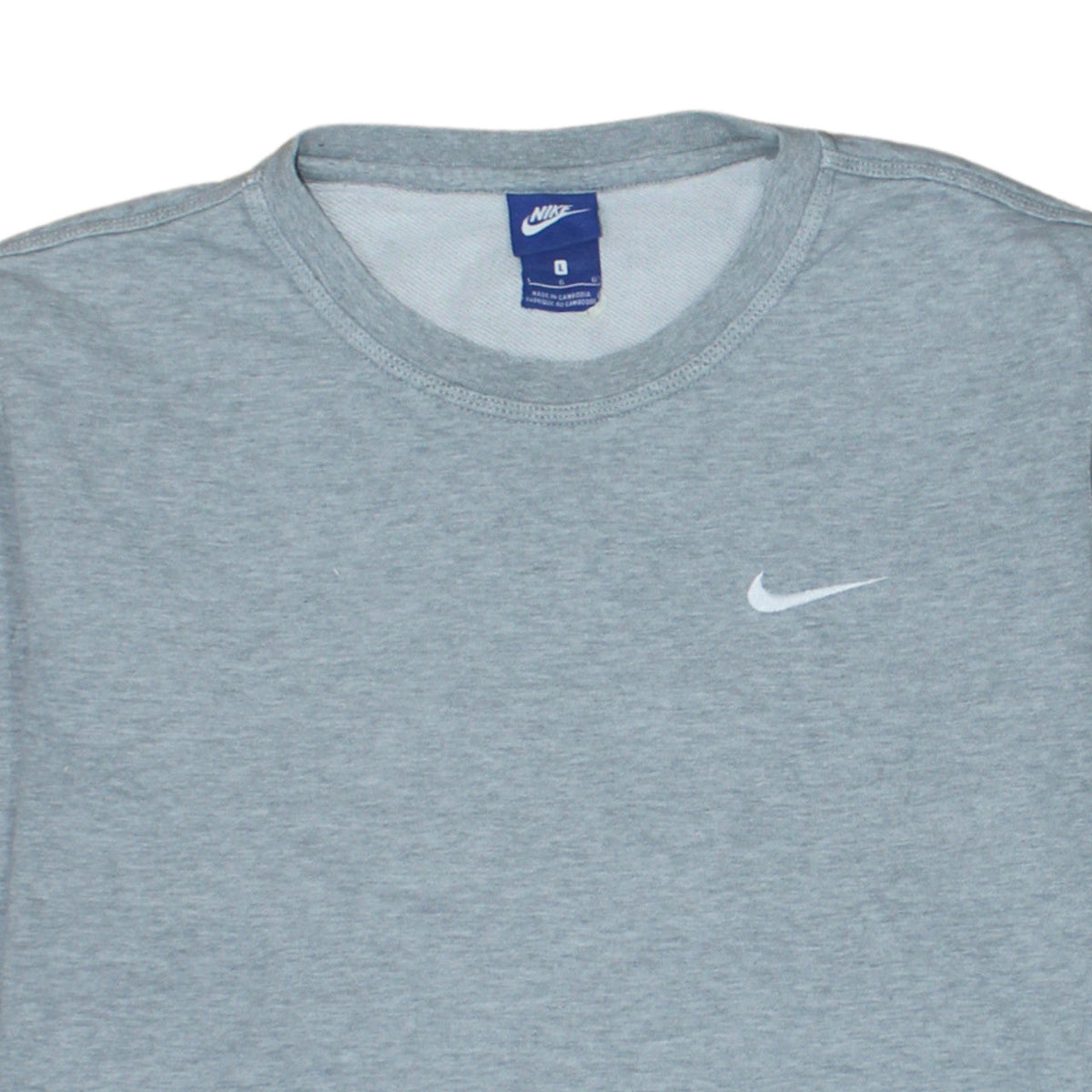 Nike Mens Grey Crew Neck Pullover Sweatshirt L