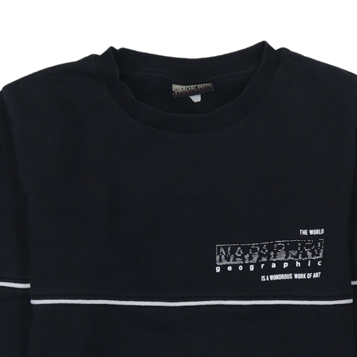 Napapijri Teens Black Logo Crew Neck Sweatshirt Size 14 Regular Fit