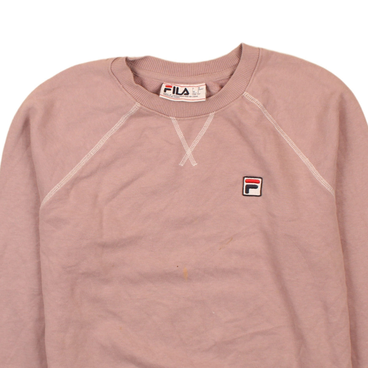 Fila Women Pink Crew Neck Pullover Sweatshirt Size S