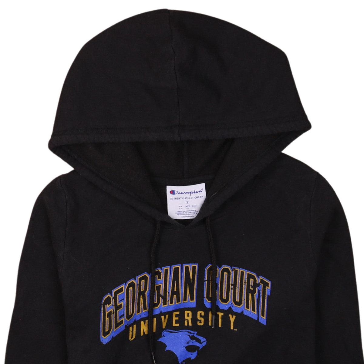 Champion Men’s Black Small Pullover Hoodie Georgian Court University