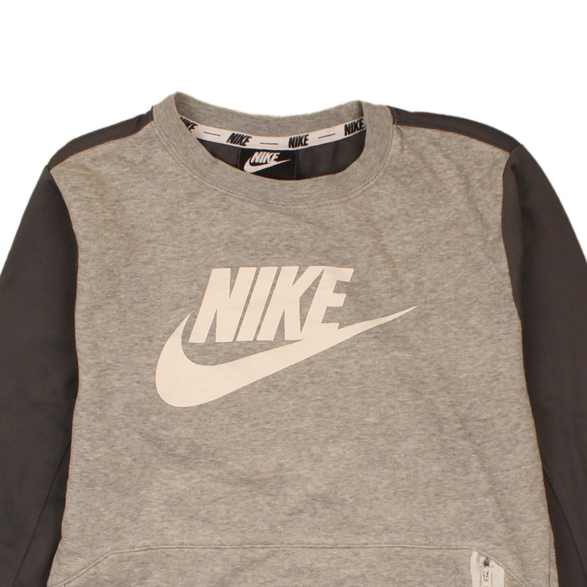 Nike Boys Grey & Black Crew Neck Pullover Sweatshirt M 137-147cm