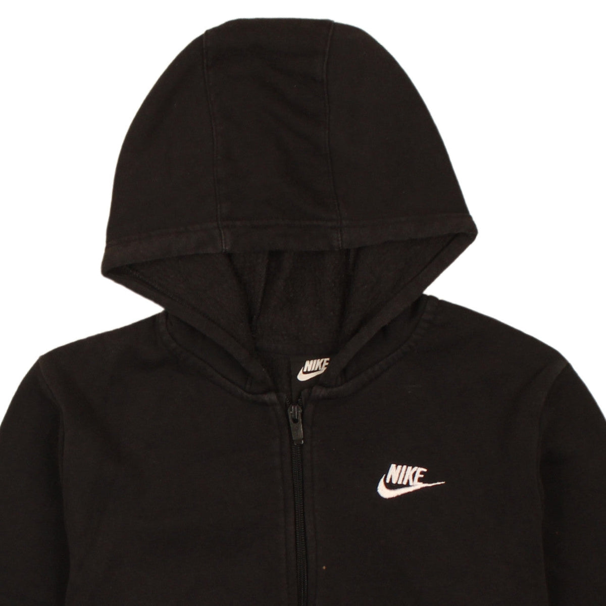 Nike Boys Black Full Zip Hoodie XL 158-170cm Fleece Sweatshirt