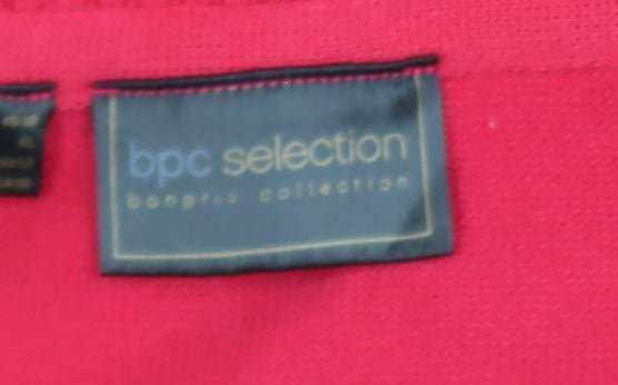 bpc Selection Women Red V-Neck XL Pullover Jumper Cotton Blend