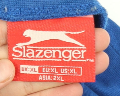 Slazenger Men's Blue Cotton Athletic Tank Top XL