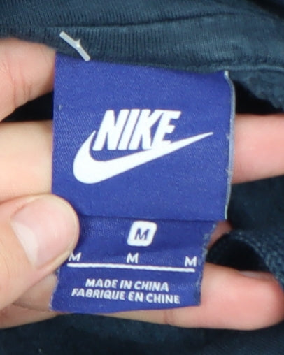 Nike Men’s Blue Pullover Hoodie M Graphic Sports Fleece