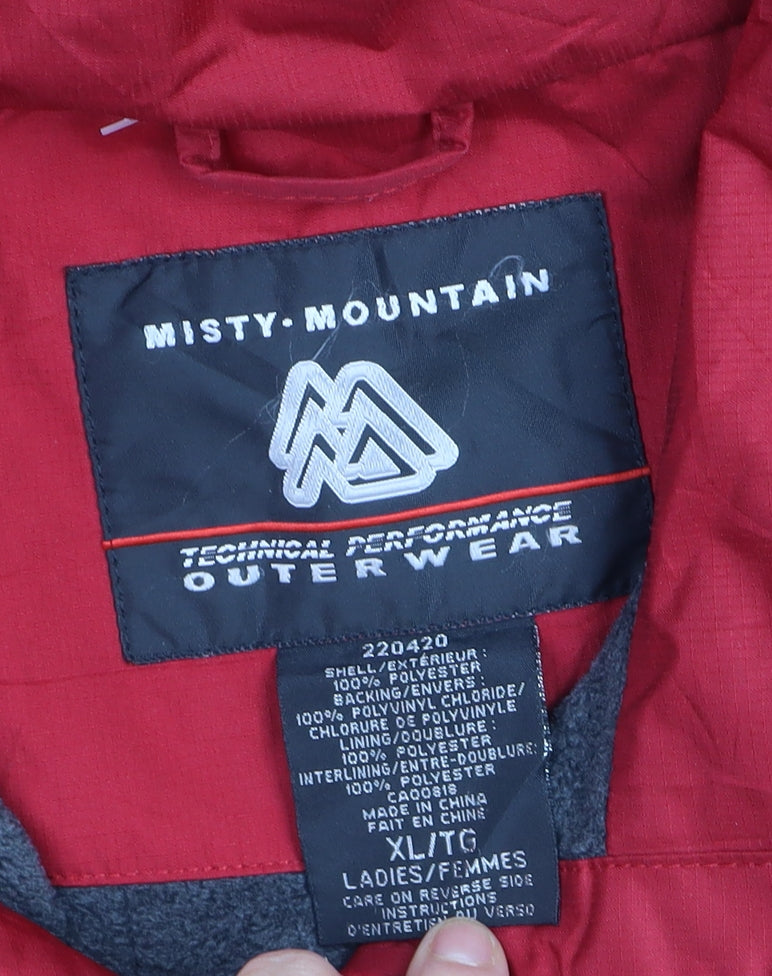 Misty Mountain Men's Red XL Parka Jacket Water Resistant Winter Coat