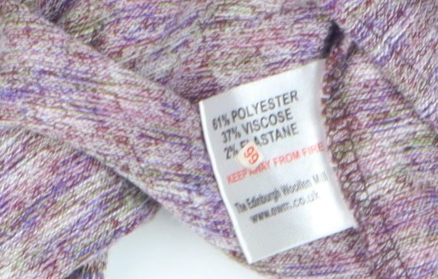 ISLE Leisure Women’s Purple Marl Cowl Neck Pullover Hoodie Size 14-16