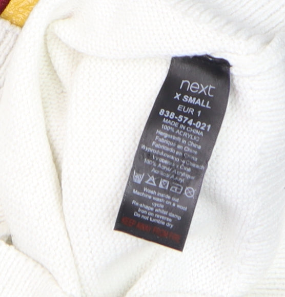 Next Womens Black Christmas Penguin Jumper XS Pullover Knit