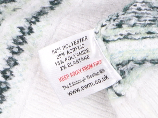 Isle Womens Multicoloured Fair Isle Knit High Neck Jumper Size S