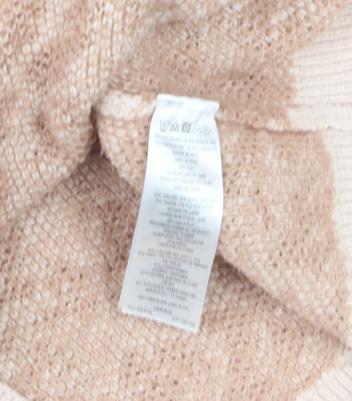 Great Plains Women's Beige Animal Print Wool Blend Jumper L