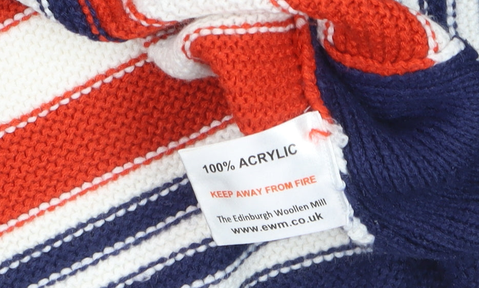 Isle Women's Red Navy Striped Pullover Jumper Size M 14-16