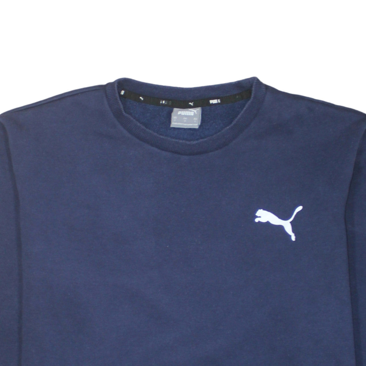 Puma Mens Blue Crew Neck Pullover Sweatshirt Size L