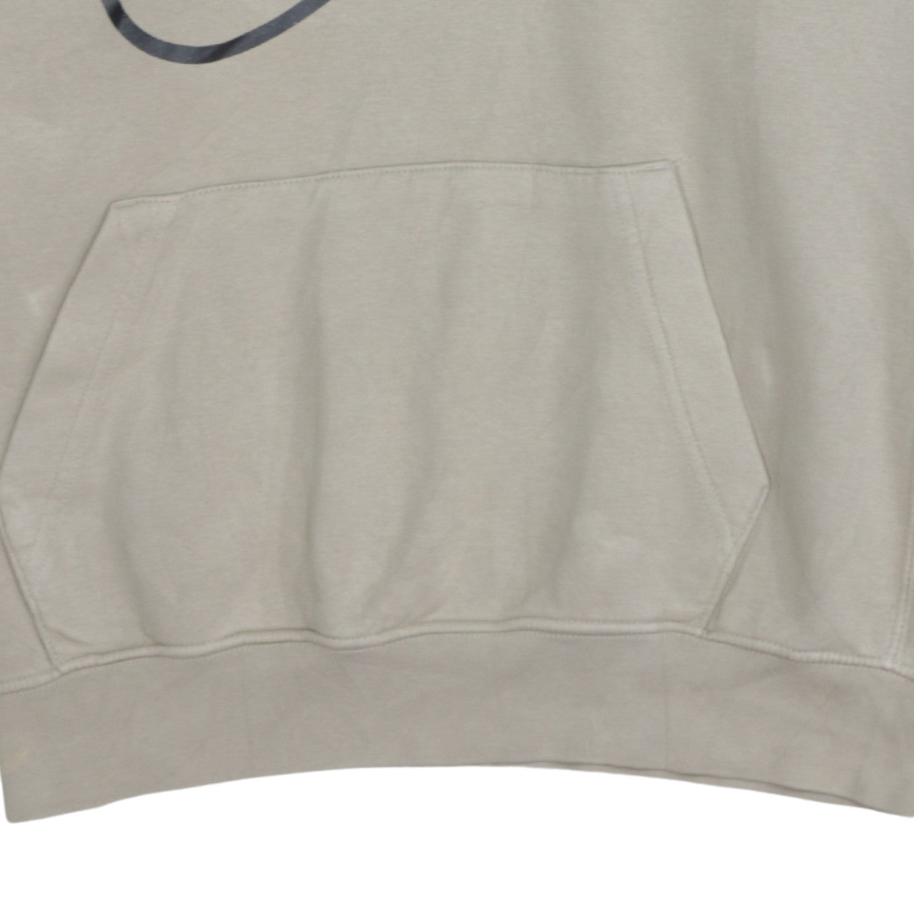 Nike Men Beige Pullover Hoodie M Logo Graphic Sportswear