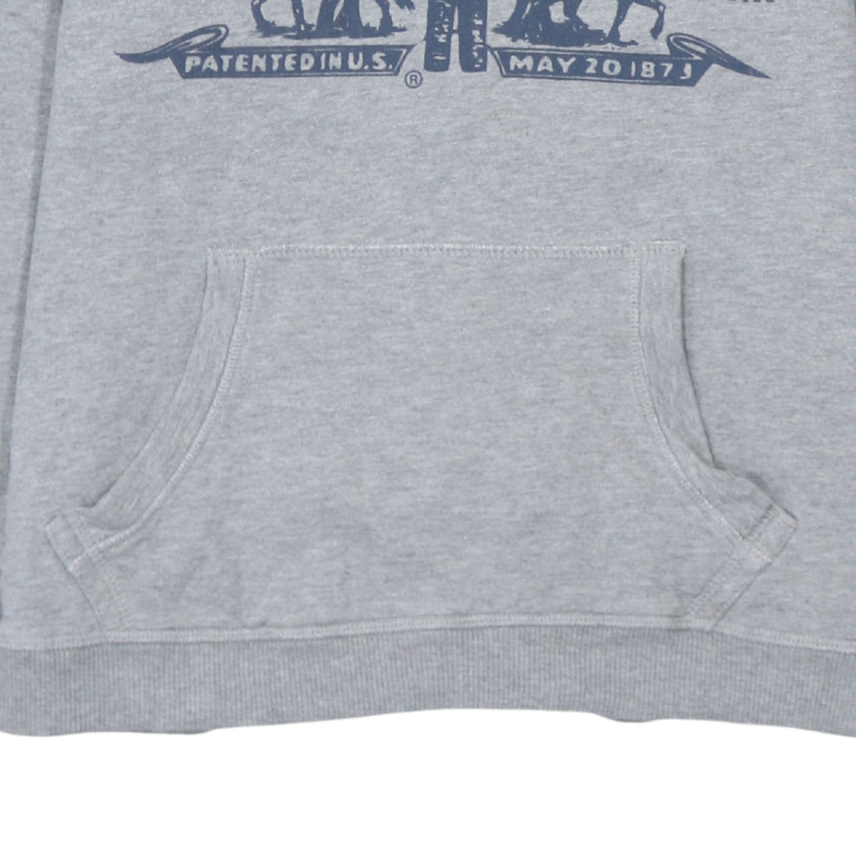 Additional view of Levi's boys’ grey hoodie pullover 16 years cotton graphic print