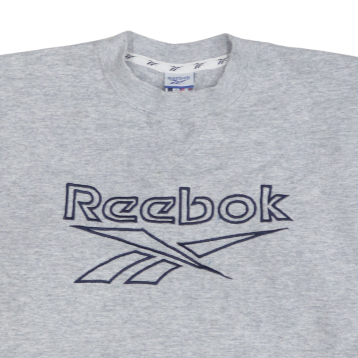 Reebok Boys Grey XL Pullover Fleece Sweatshirt with Embroidered Logo