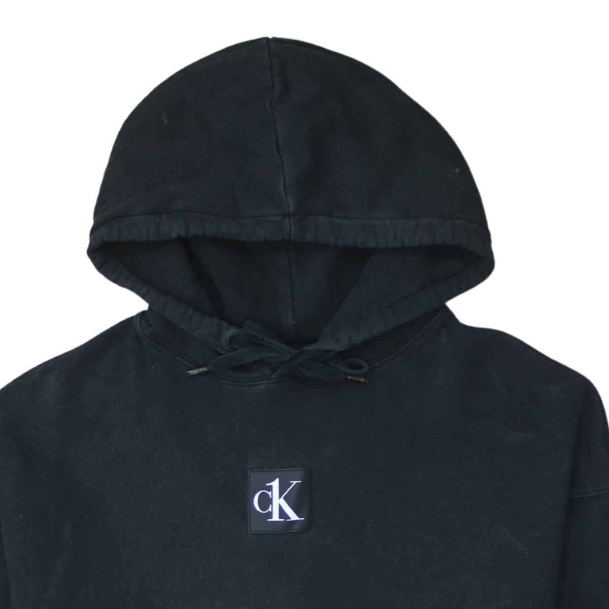 Calvin Klein Jeans Women's Black Small Pullover Hoodie 100% Cotton CK One Logo
