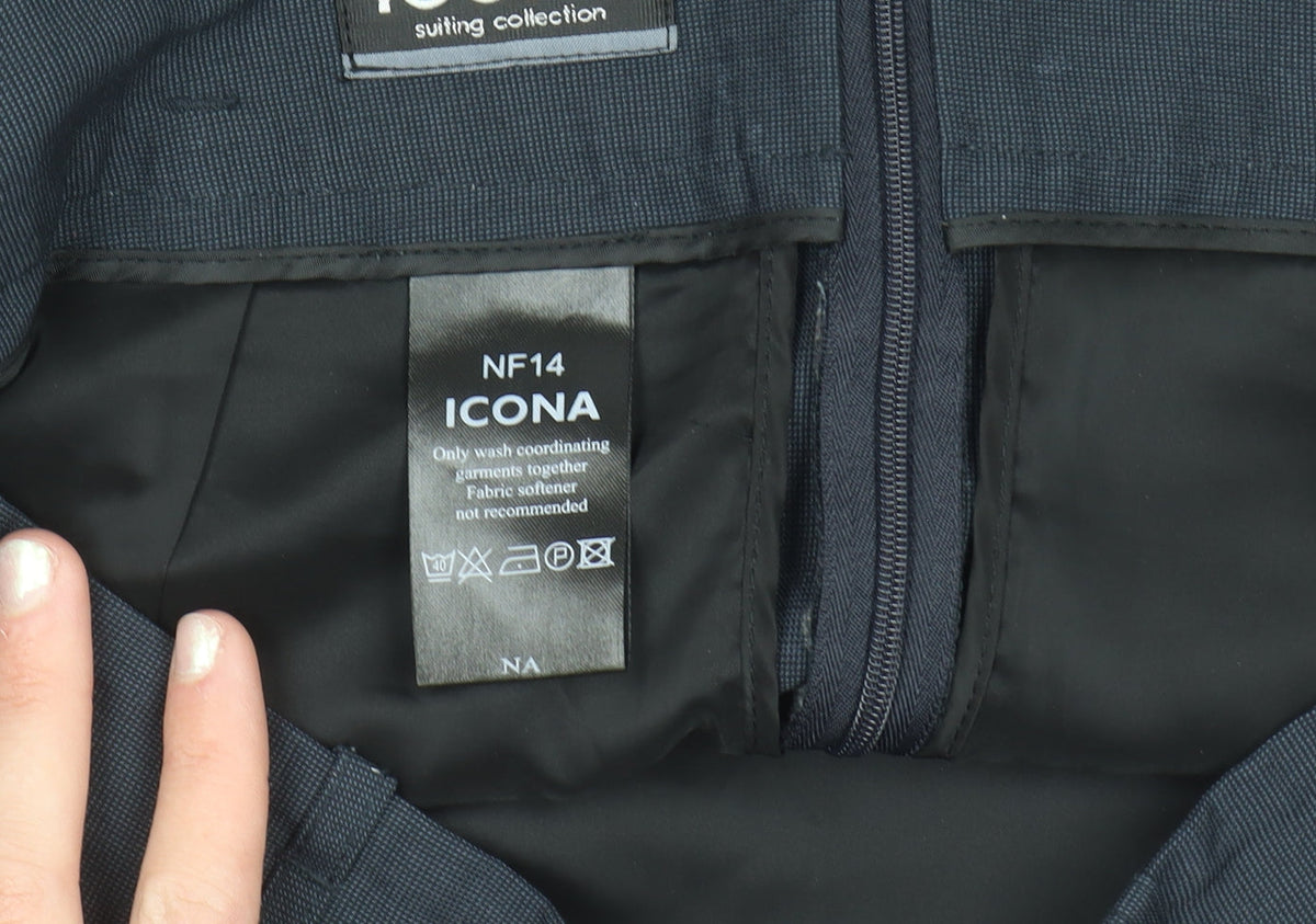 ICONA Women’s Black Knee Length Pencil Skirt Size 14 Workwear