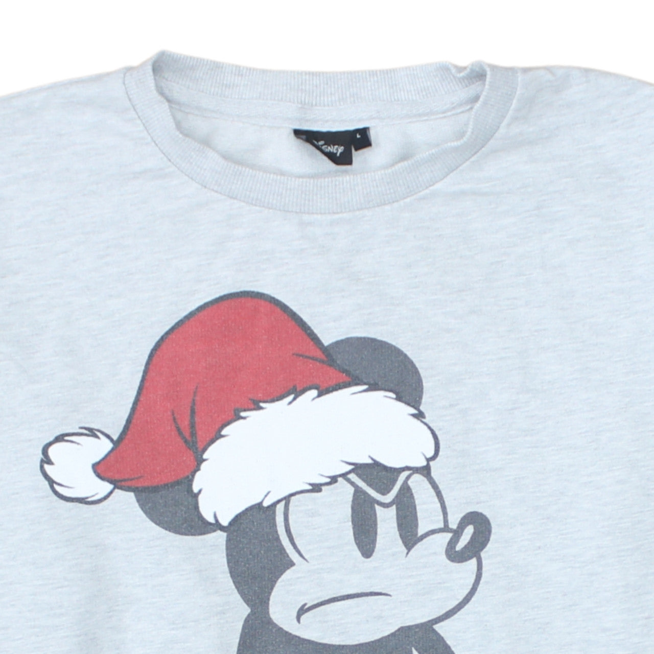 Cedar Wood State Men’s Grey Mickey Mouse Christmas Sweatshirt L