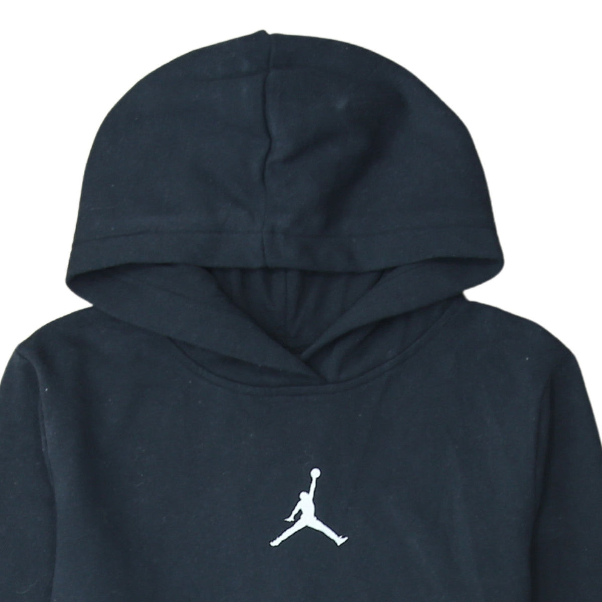 Jordan Girls Black 12-13 Years Tunic Hoodie Dress with Logo Print