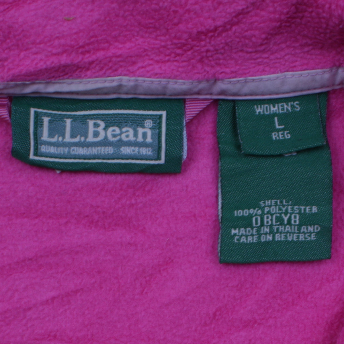 L.L.Bean Women's Pink Fleece Full Zip Jacket Size L Regular