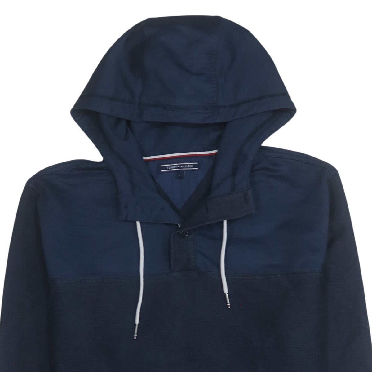 Tommy Hilfiger Mens Navy Blue L Hooded Pullover Sweatshirt
