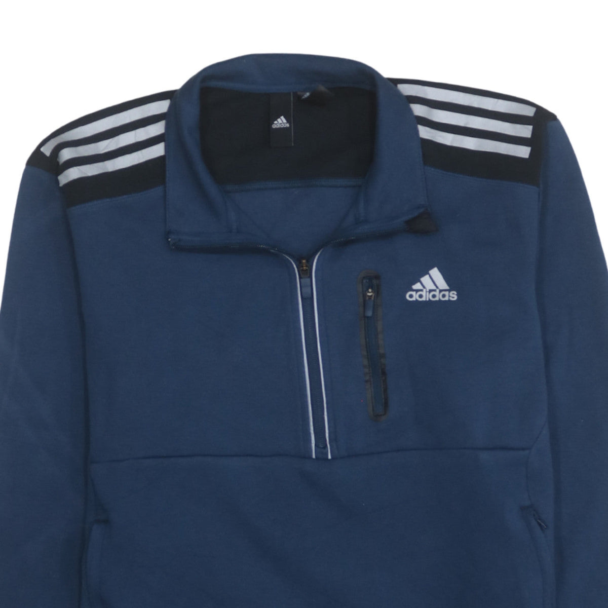 Adidas Men's Blue 1/2 Zip Sports Sweatshirt Size S