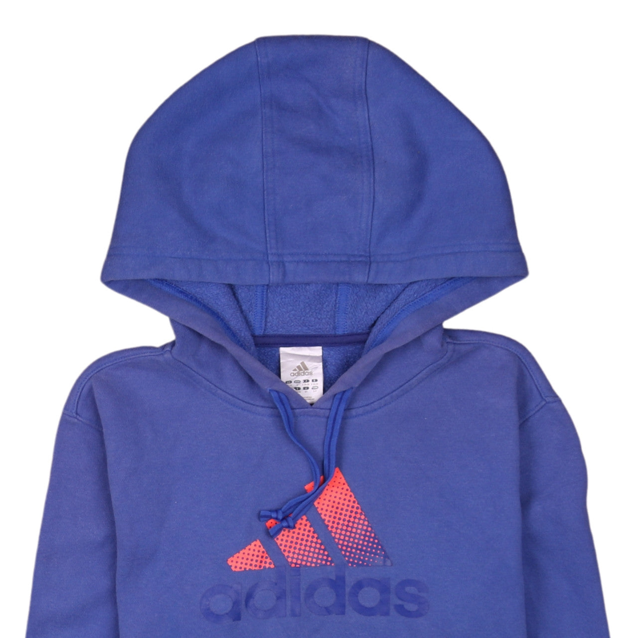 Adidas Women Blue Pullover Hoodie Small Logo Casual Sportswear