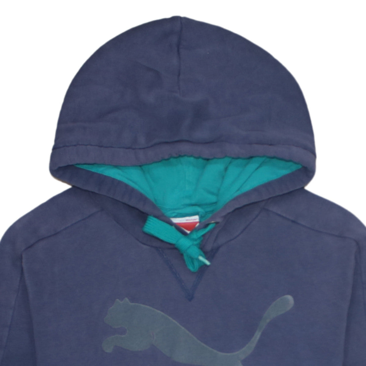 Puma Men's Blue Pullover Hoodie S Regular Fit Logo Graphic