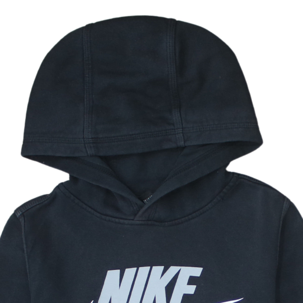 Nike Teens Black Pullover Hoodie L Regular Fit Fleece Sweatshirt