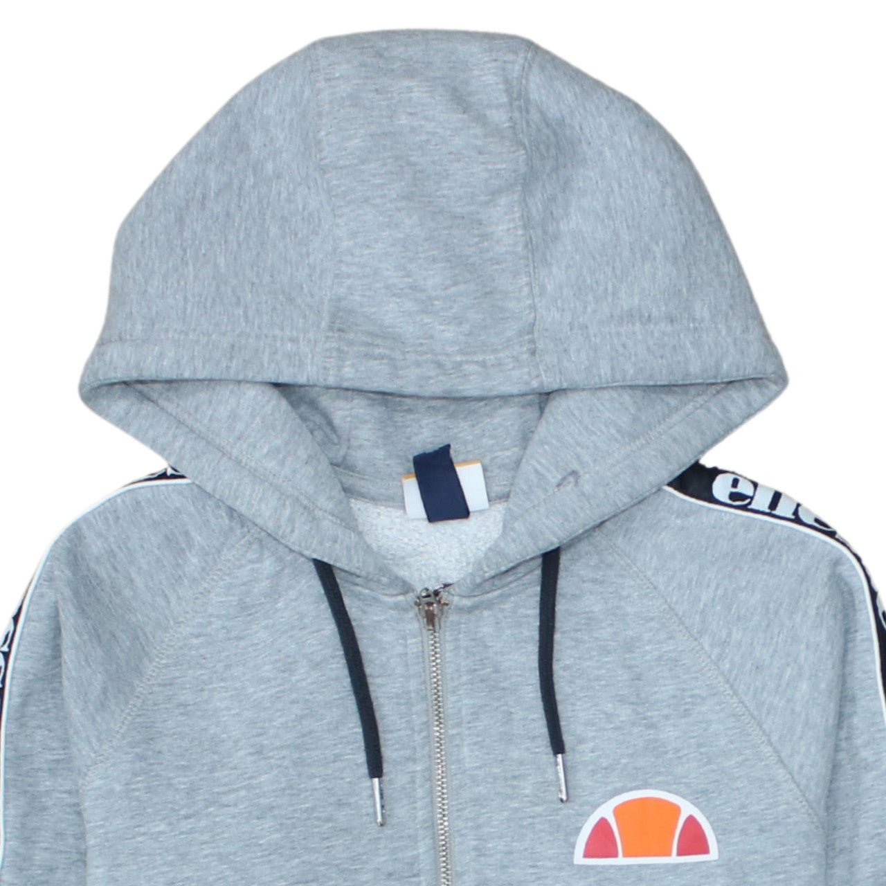 Ellesse Men's Grey Full Zip Hoodie Logo Tape Trim Size M