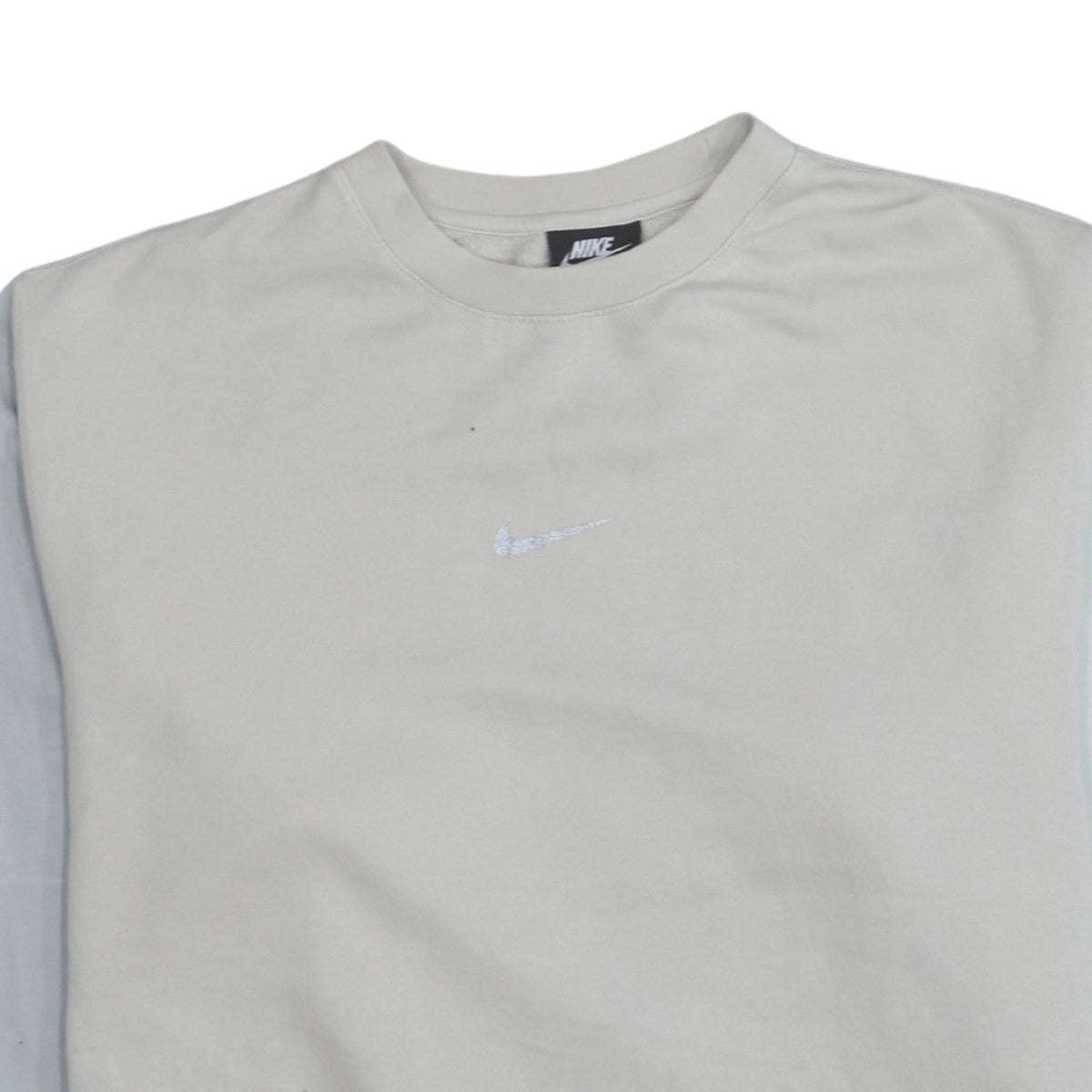 Nike Women’s Beige & Grey Standard Fit Sweatshirt Size S Cotton Blend