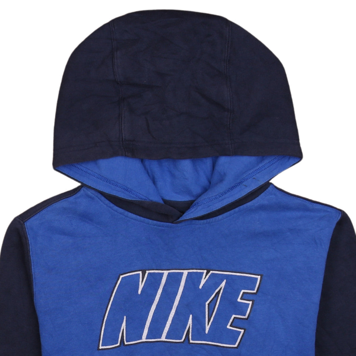 Nike Teens Blue & Navy Pullover Hoodie Sweatshirt XL 13-15Y Logo Print