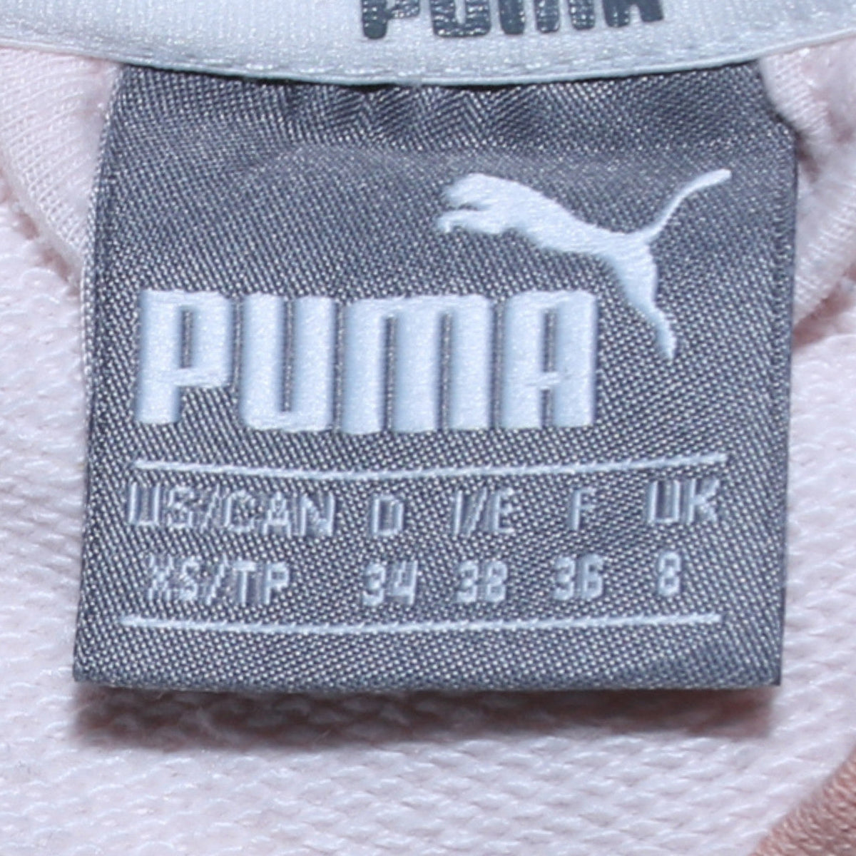 Puma Women’s Pink Full Zip Sweatshirt Size 8 with Logo Detail