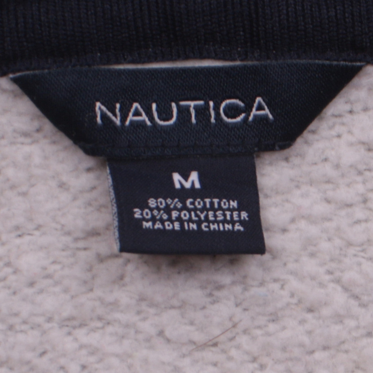 Nautica Men's Grey Full Zip Hoodie M Logo Fleece Casual