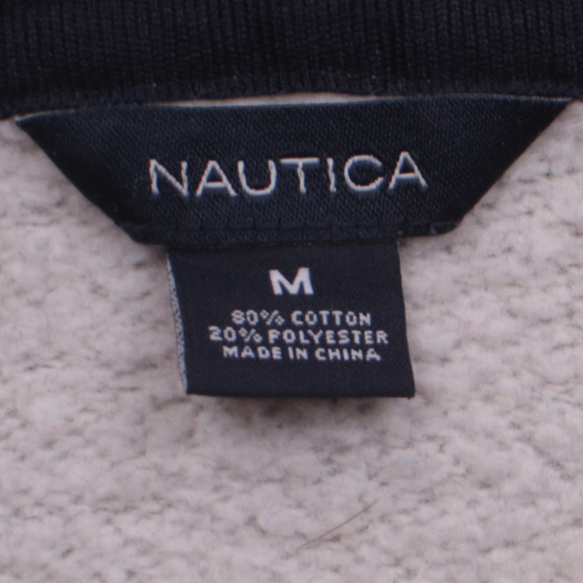 Nautica Men's Grey Full Zip Hoodie M Logo Fleece Casual