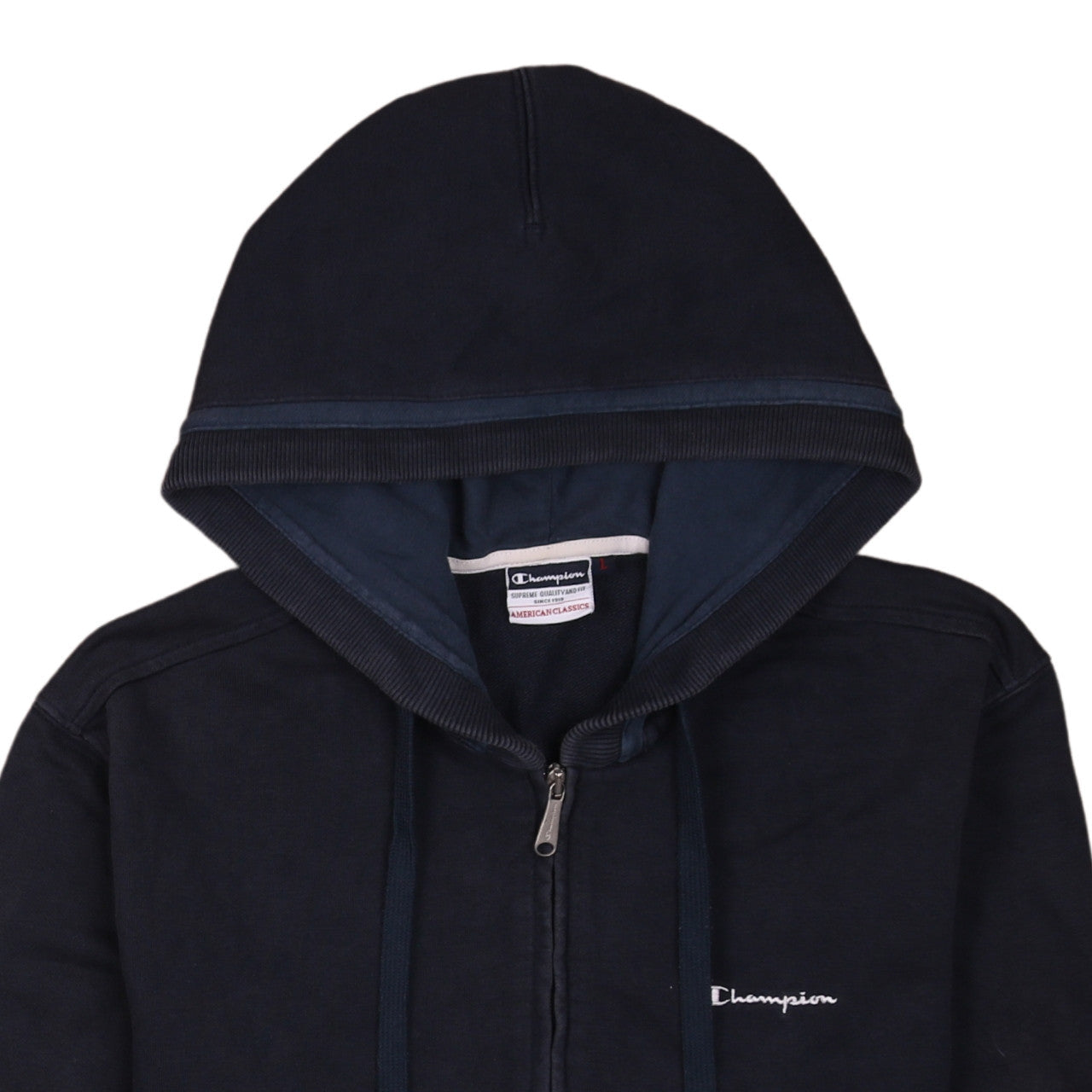 Champion Men’s Blue Full Zip Hoodie L Classic Sportswear