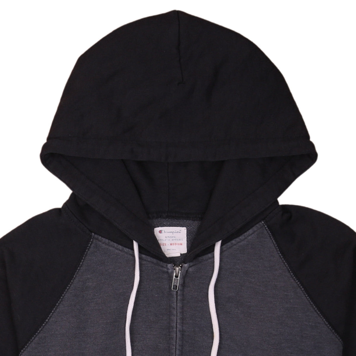 Champion Men’s Grey Full Zip Hoodie Medium Athletic Fit