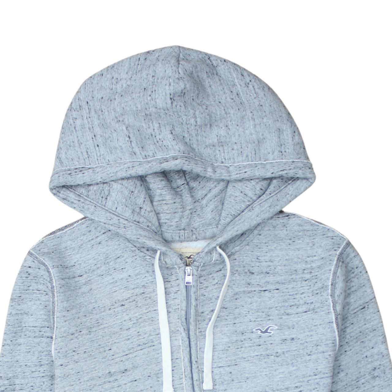 Hollister Men’s Grey XL Full Zip Fleece Hoodie