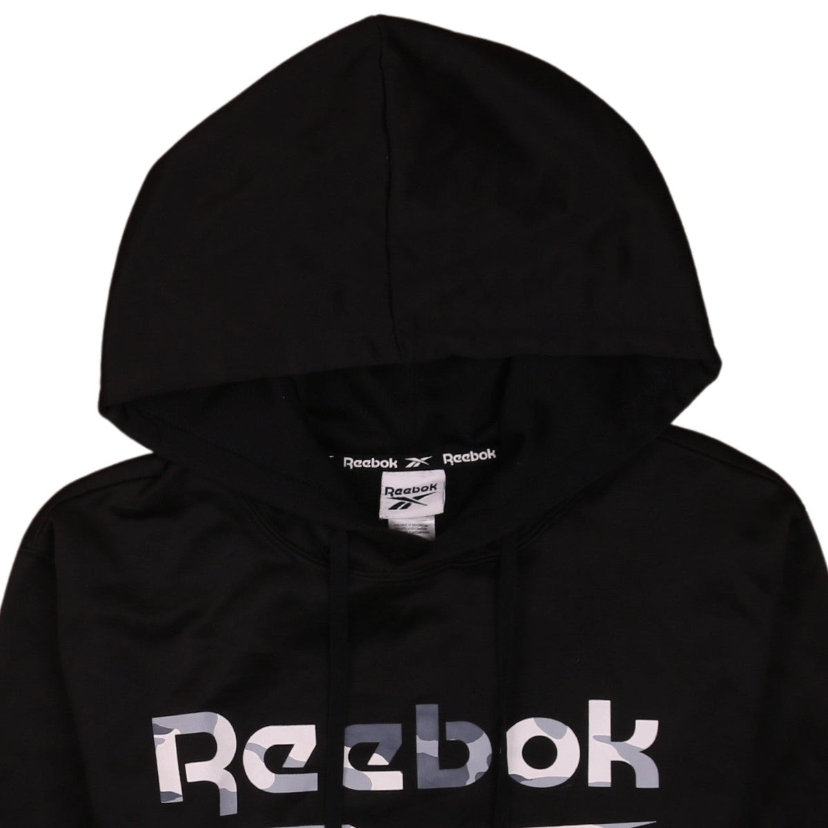 Reebok Men’s Black Pullover Hoodie M Logo Sportswear
